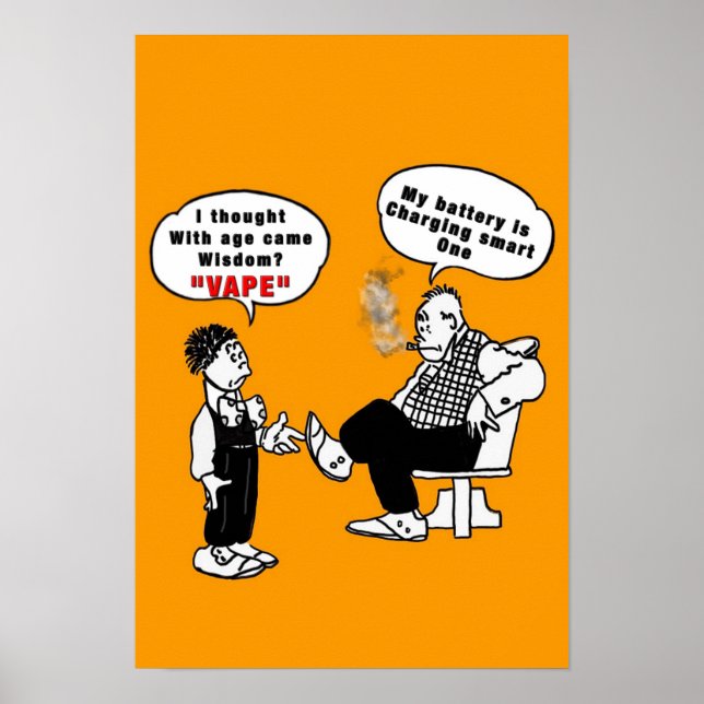 Age Wisdom Vape Funny Poster (Vorne)