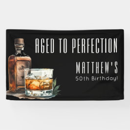 Aged To Perfection Birthday Party Banner