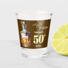 Aged to Perfection Men's 50th Whiskey Birthday Schnapsglas