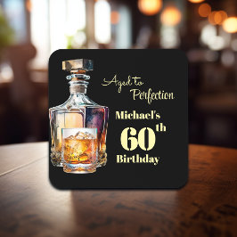 Aged to Perfection Men's 60th Whiskey Birthday Getränkeuntersetzer