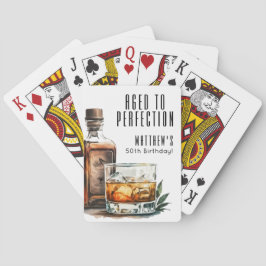 Aged To Perfection Men's Birthday Whiskey Spielkarten