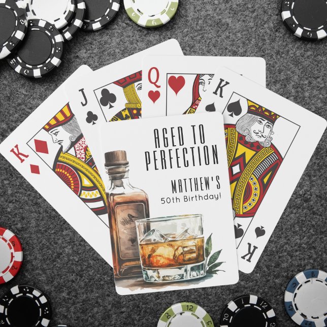 Aged To Perfection Men's Birthday Whiskey Spielkarten (Aged To Perfection Men's Birthday Whiskey Poker Cards)