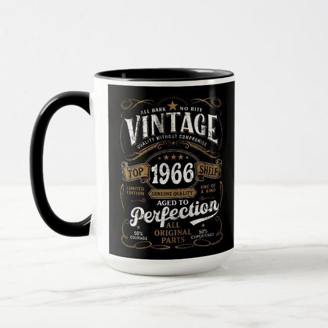 Aged To Perfection Vintage 1966 Birthday 60th  Tasse (Links)