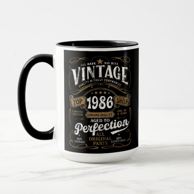 Aged To Perfection Vintage 1986 Birthday 40th   Tasse (Links)