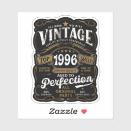 Aged To Perfection Vintage 1996 Birthday 30th Bday Aufkleber