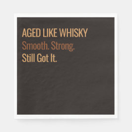 Aged to Perfection | Whisky Birthday Serviette