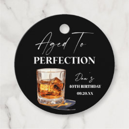 Aged To Perfection Whisky Glass Birthday Party Geschenkanhänger