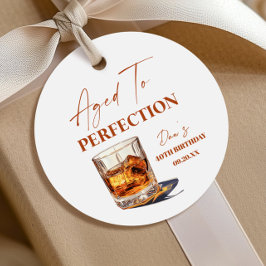 Aged To Perfection Whisky Glass Birthday Party Geschenkanhänger