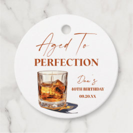 Aged To Perfection Whisky Glass Birthday Party Geschenkanhänger