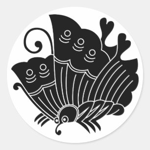 Ageha-Schmetterling Runder Aufkleber