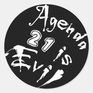 Agenda 21 runder aufkleber