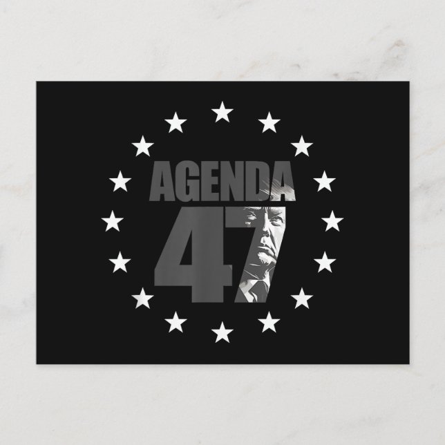 Agenda 47 Patriotic Trump: Wiederwahlkampagne Des Postkarte (Vorderseite)