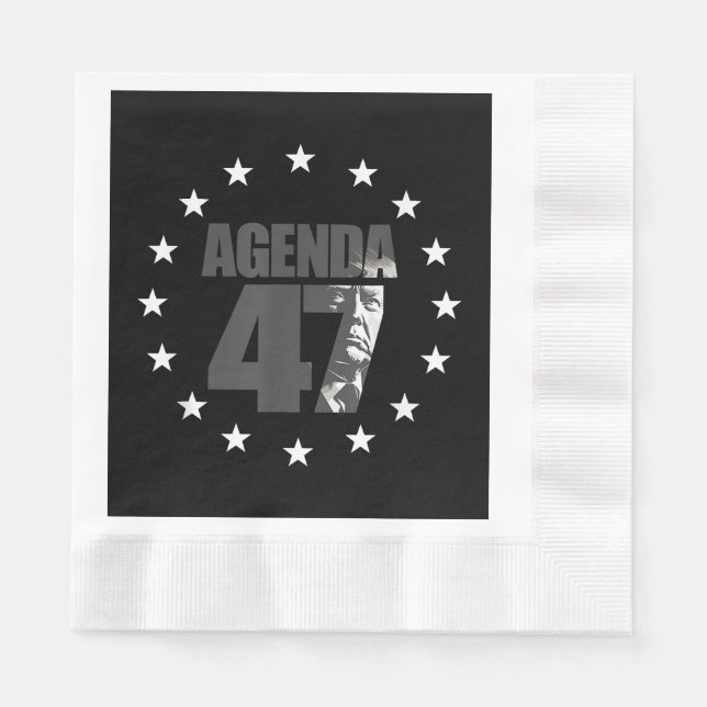 Agenda 47 Patriotic Trump: Wiederwahlkampagne Des Serviette (Vorderseite)