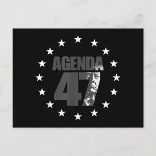 Agenda 47 Patriotische Trump-Wiederwahlkampagne De Postkarte
