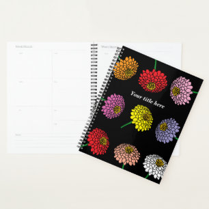 Agenda für die Cover-Blume von Custom Zinnia Planer