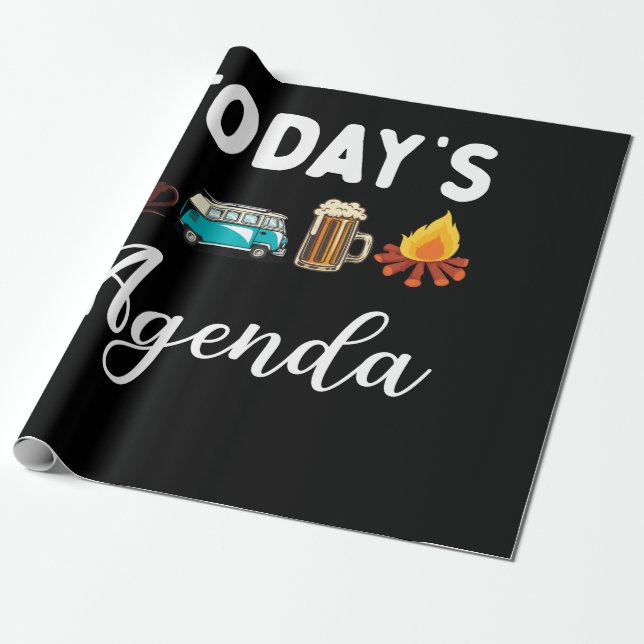 Agenda Kaffee Camping Beer Campfire Geschenkpapier (Ungerollt)