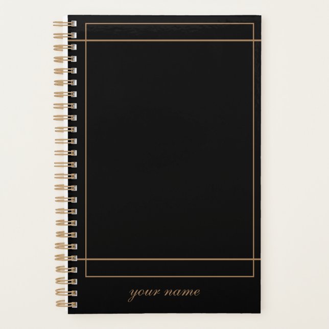 Agenda personalizada negra planer (Vorderseite)