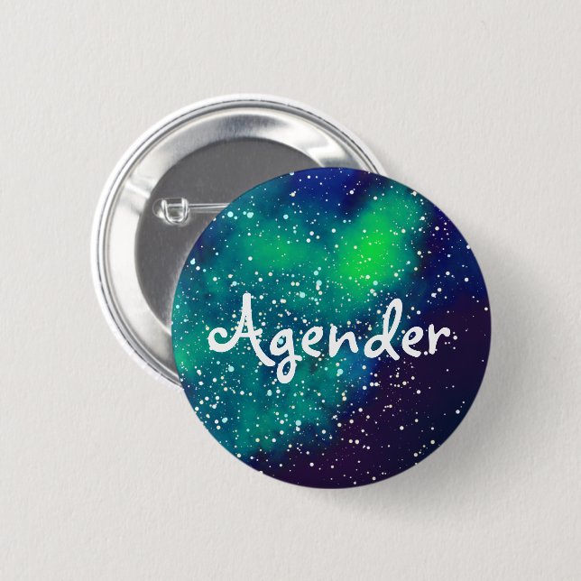 Agender Customizable Galaxy Identity Button (Vorne & Hinten)