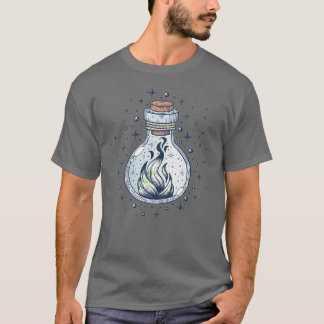 Agender-Feuer-Okkult-Flasche LGBT-Stolzflagge T-Shirt
