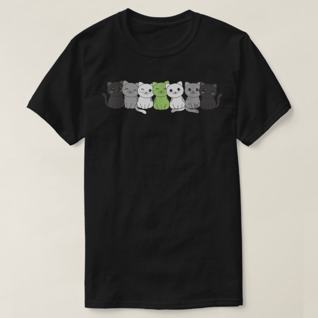 Agender Flag Non Binary Pride LGBTQ Cats cute agen T-Shirt (Design vorne)