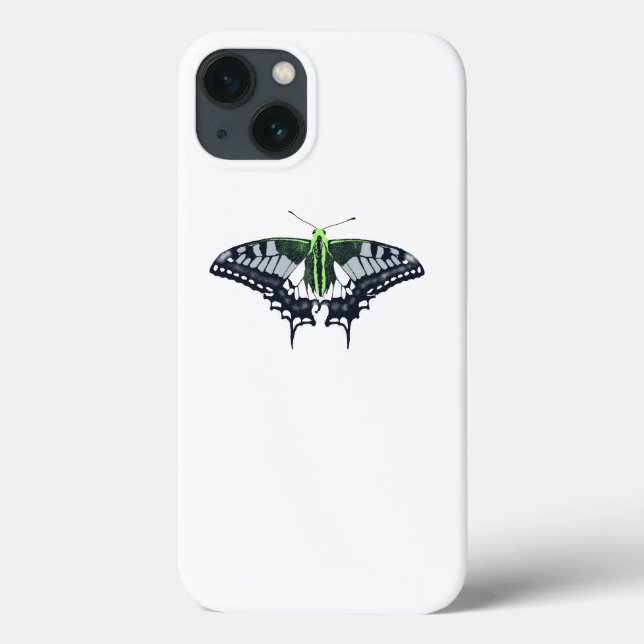 Agender Flag Swallowtail Butterfly Case-Mate iPhone Hülle (Rückseite)