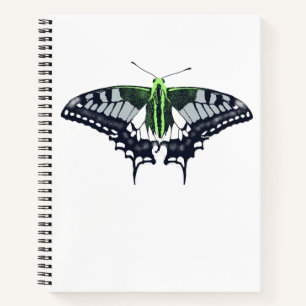 Agender Flag Swallowtail Butterfly Notizbuch
