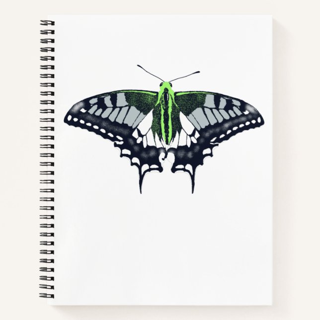 Agender Flag Swallowtail Butterfly Notizbuch (Vorderseite)