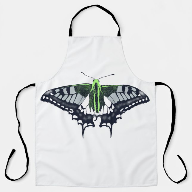 Agender Flag Swallowtail Butterfly Schürze (Vorderseite)