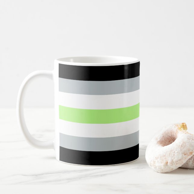 Agender Flaggen-Tasse Kaffeetasse (Mit Donut)