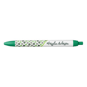 AGENDER FLORAL PATTERN LGBTQ CUSTOM MONOGRAM KUGELSCHREIBER