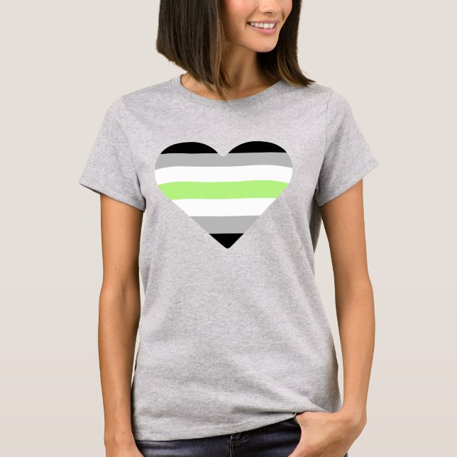 Agender Heart Pride T - Shirt (Vorderseite)