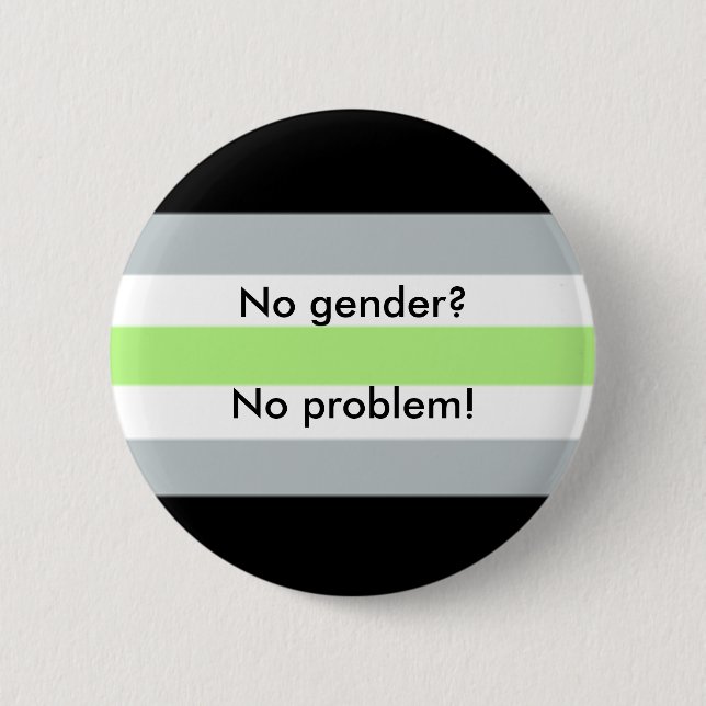 Agender Knopf Button (Vorderseite)