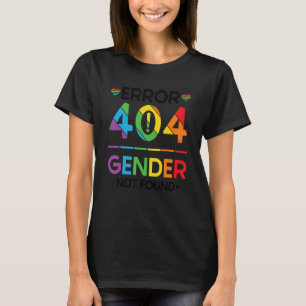 Agender Non-Binary Pride Error 404 Geschlecht nich T-Shirt