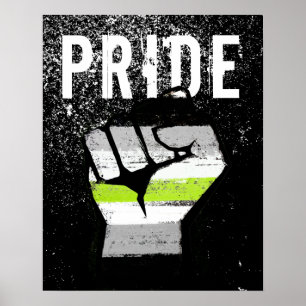 Agender Pride Fist Poster