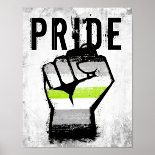 Agender Pride Fist Poster