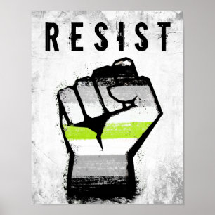 Agender Pride Fist Poster