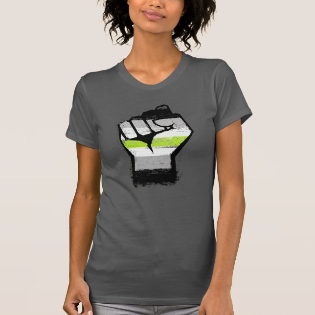 Agender Pride Fist T-Shirt (Vorderseite)