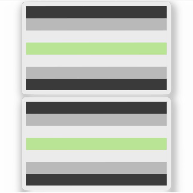 Agender Pride Flag Aufkleber (Vorderseite)