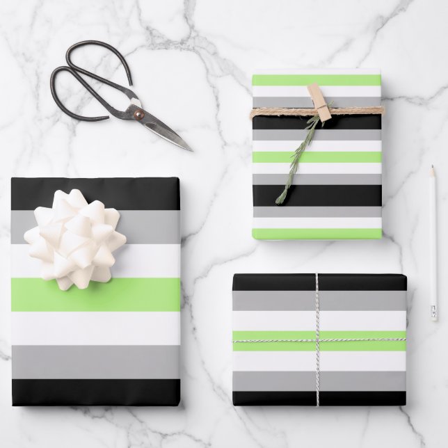 Agender Pride Flag Geschenkpapier Set (Vorderseite)