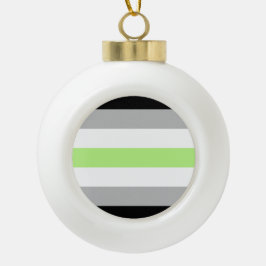 Agender Pride Flag Keramik Kugel-Ornament