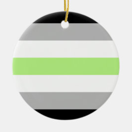 Agender Pride Flag Keramik Ornament