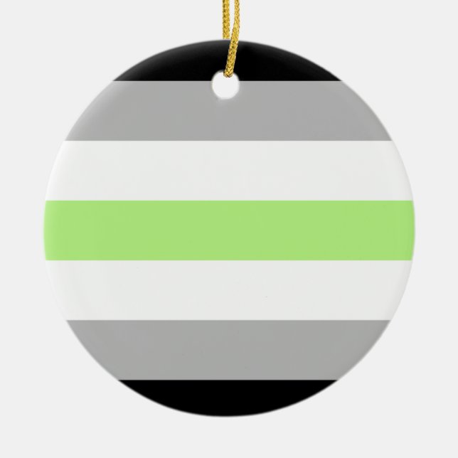 Agender Pride Flag Keramik Ornament (Vorne)