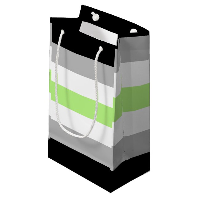 Agender Pride Flag Kleine Geschenktüte (Vorderseite Schrägansicht)