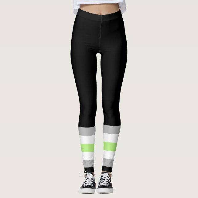Agender Pride Flag Leggings (Vorderseite)