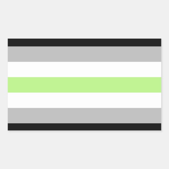 Agender Pride Flag Rechteckiger Aufkleber (Vorderseite)