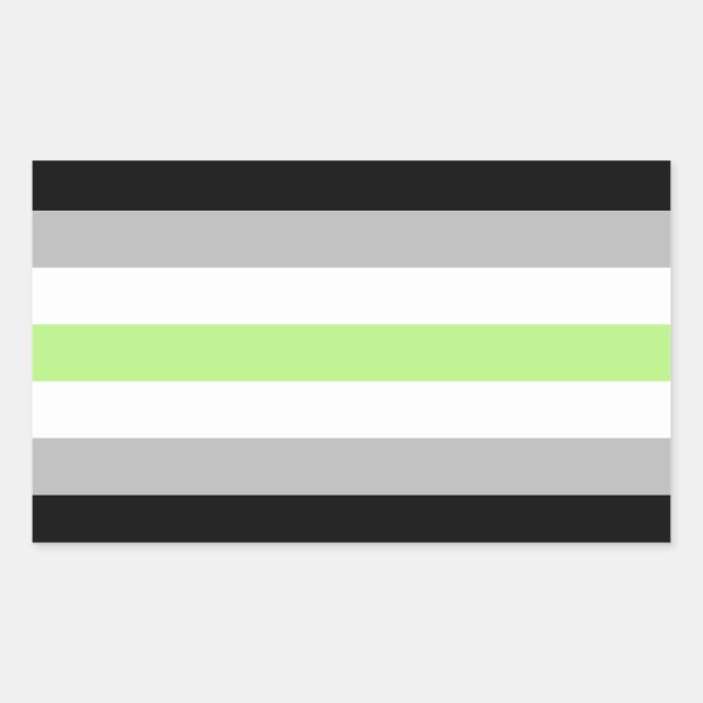 Agender Pride Flag Rechteckiger Aufkleber (Vorderseite)