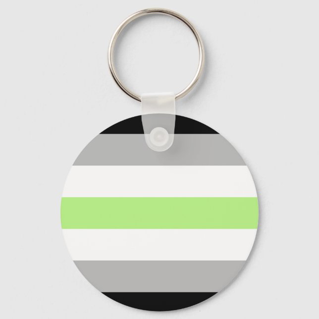 Agender Pride Flag Schlüsselanhänger (Vorderseite)