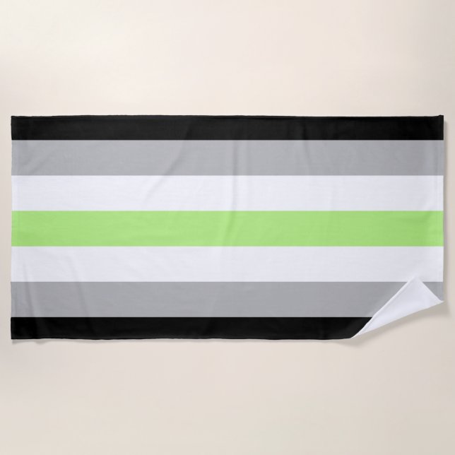Agender Pride Flag Strandtuch (Vorderseite)
