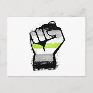 Agender Protest Fist Postkarte