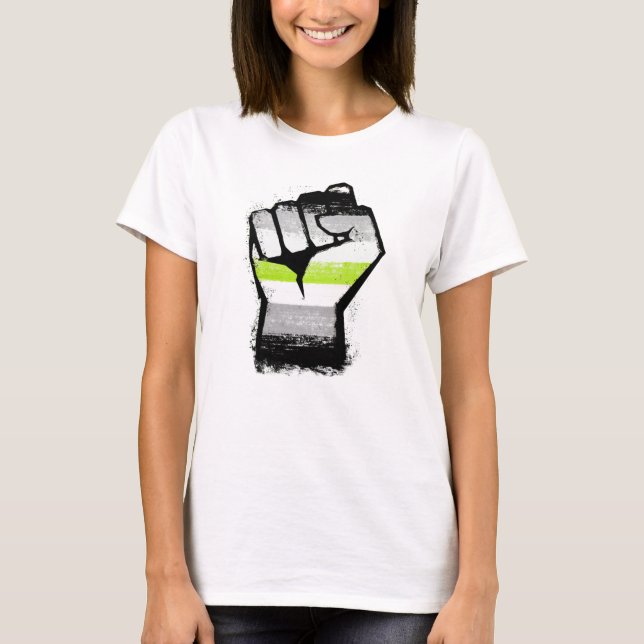 Agender Protest Fist T-Shirt (Vorderseite)